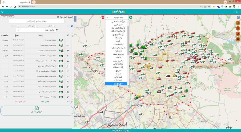 ترسیم انواع محدوده در ردیاب زنوتک